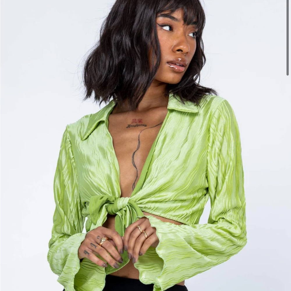 New Talissa Long Sleeve Top Green Princess Polly US S 6